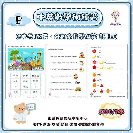 (B) 中英數學術練習